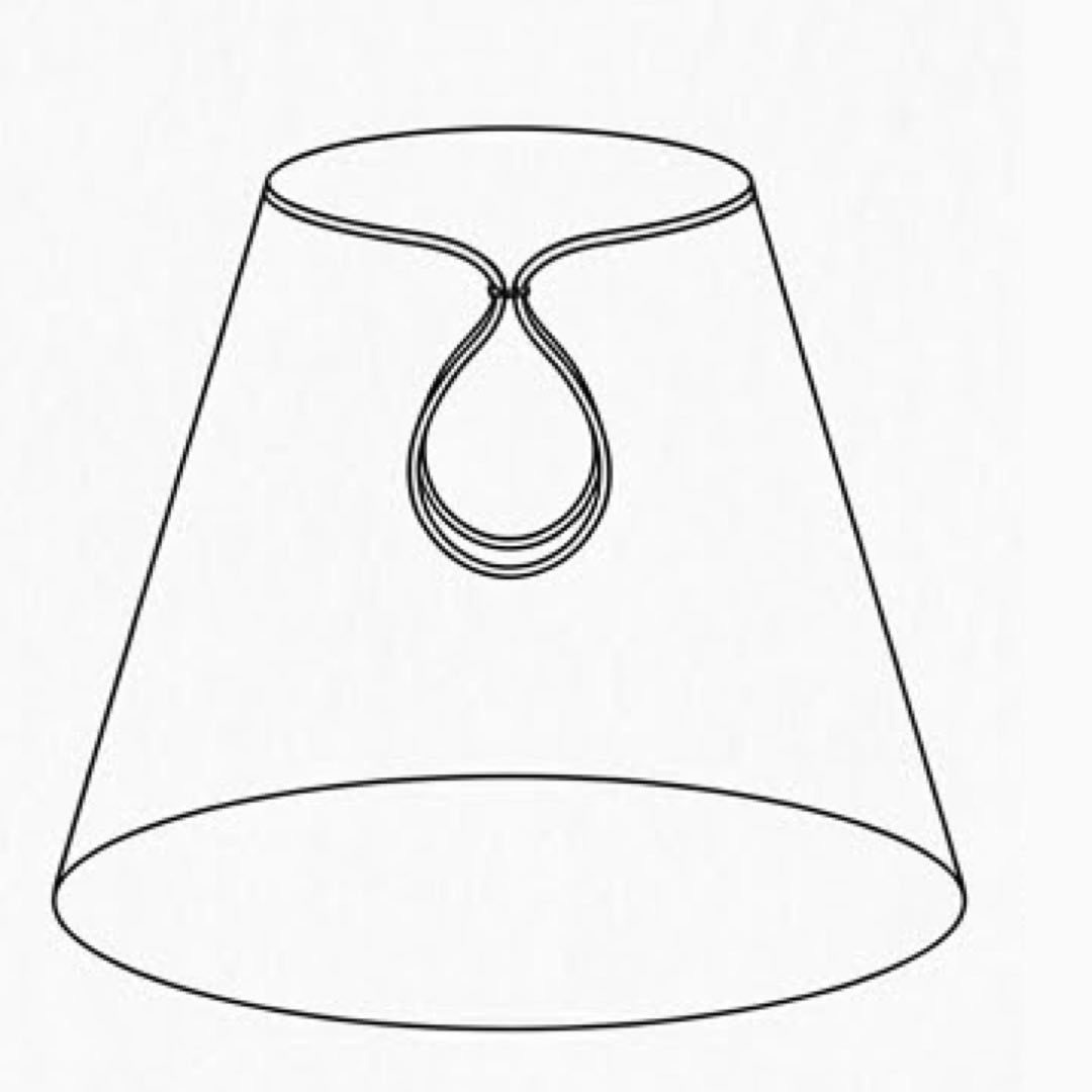 Lampskärm med klofäste för klotlampa