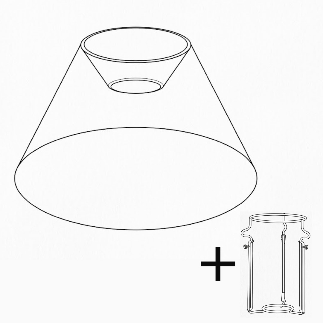 Lampskärm med lyrfäste