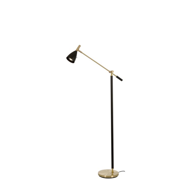 Belid G3159 Frank 2.0 golvlampa svart och mässing LED dimbar