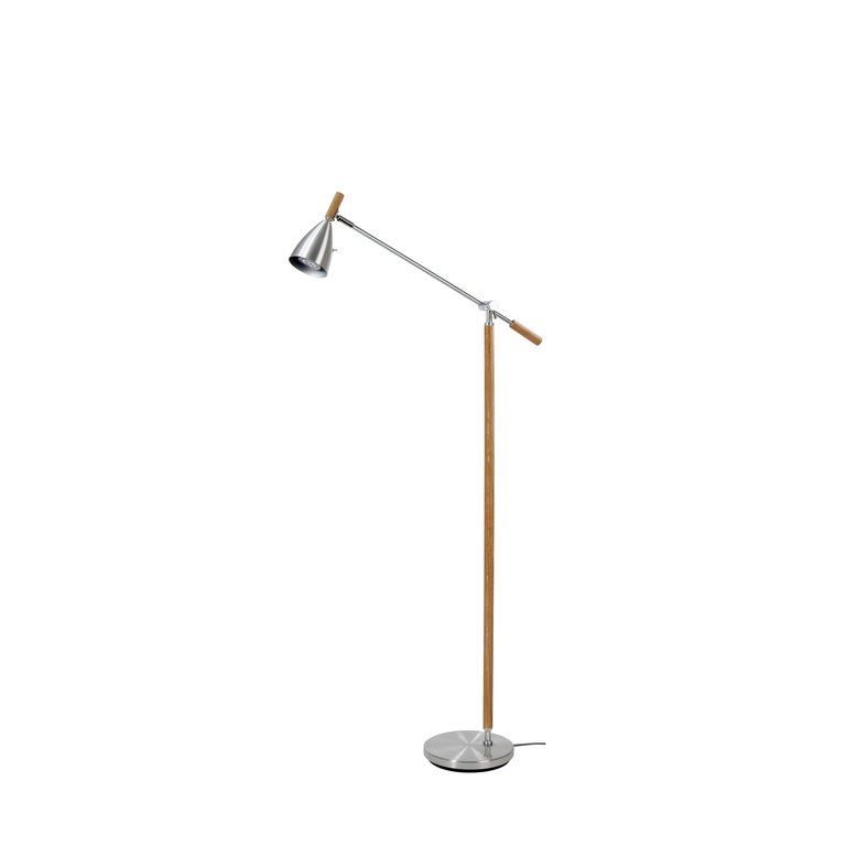Belid G3159 Frank 2.0 golvlampa aluminium och ek LED dimbar